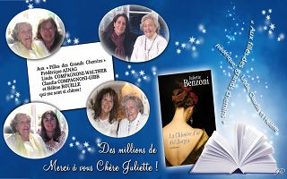 ddication de Juliette Benzoni pour les filles des grands chemins - Linda,Claudia,Hlne et Frdrique